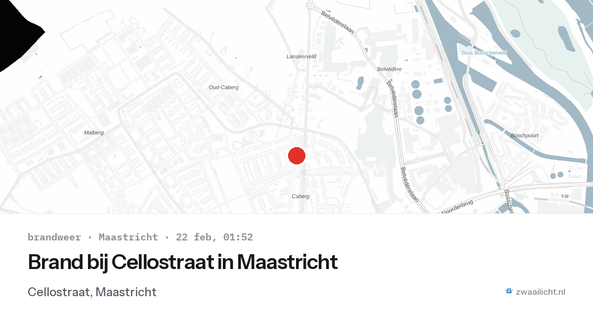 Brand bij Cellostraat in Maastricht — 22 feb 2026