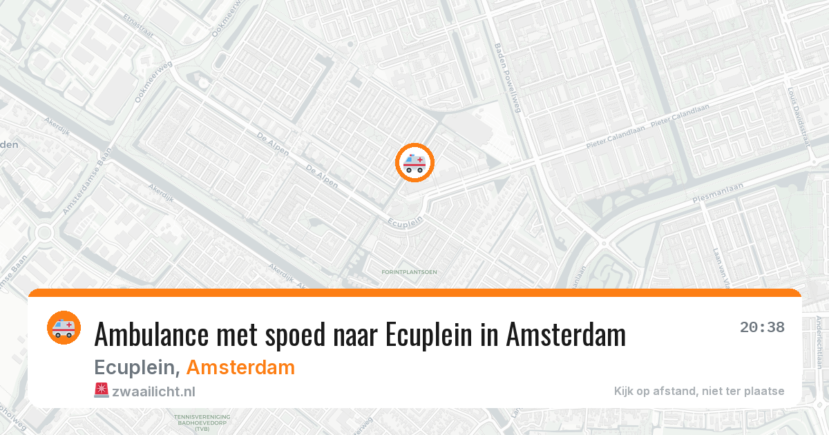 Ambulance met spoed naar Ecuplein in Amsterdam — 14 aug 2026