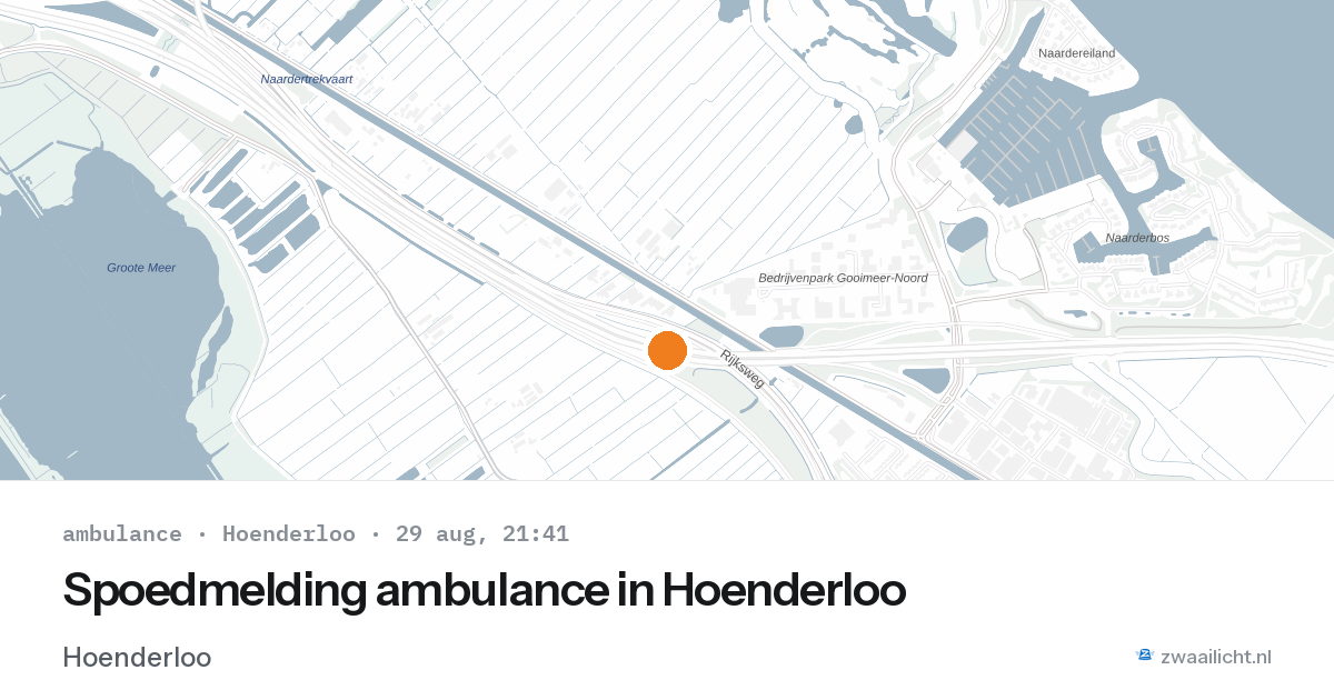Spoedmelding ambulance in Hoenderloo — 29 aug 2026