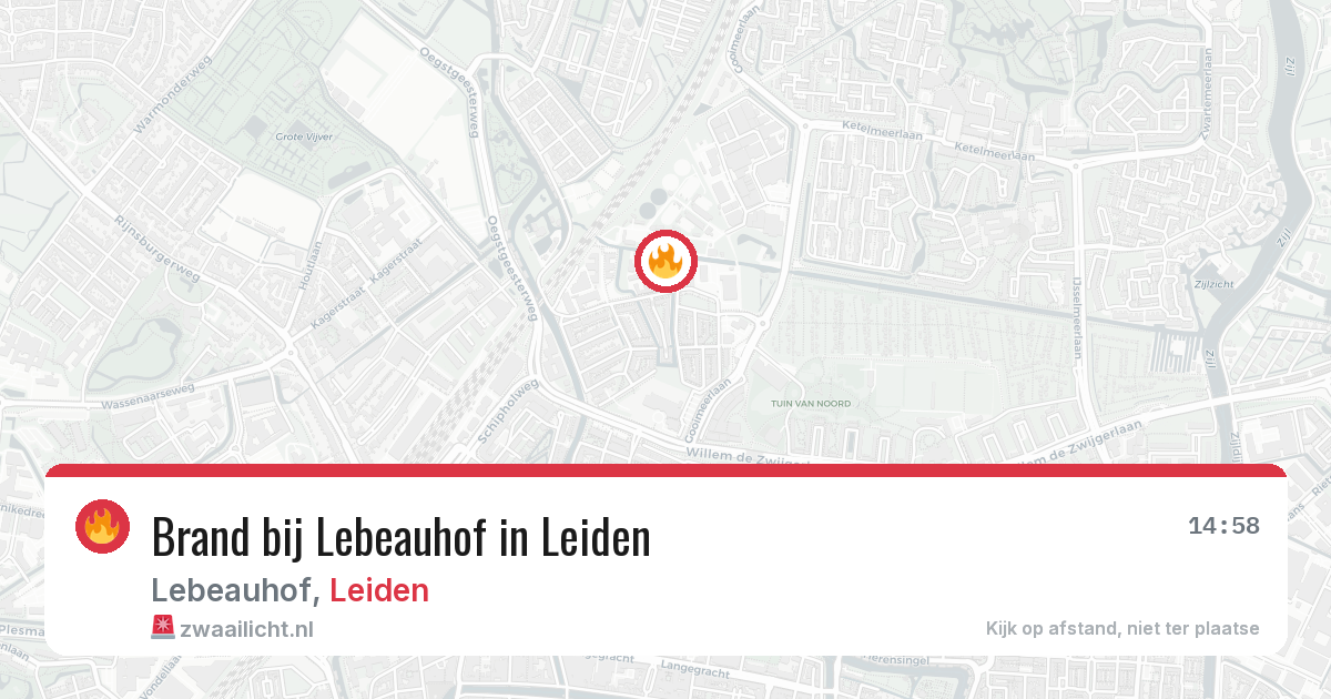 Brand bij Lebeauhof in Leiden — 26 jun 2026