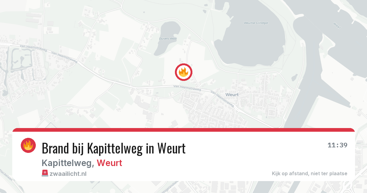 Brand bij Kapittelweg in Weurt — 29 jul 2026