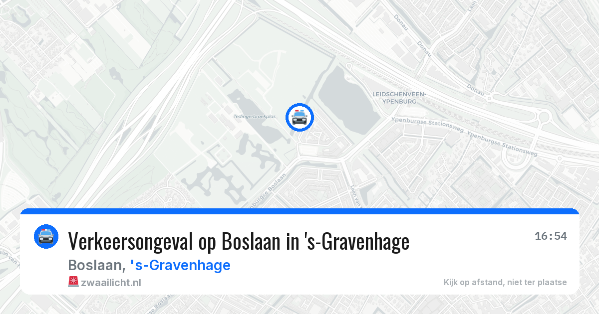 Verkeersongeval op Boslaan in 's-Gravenhage — 29 jul 2026