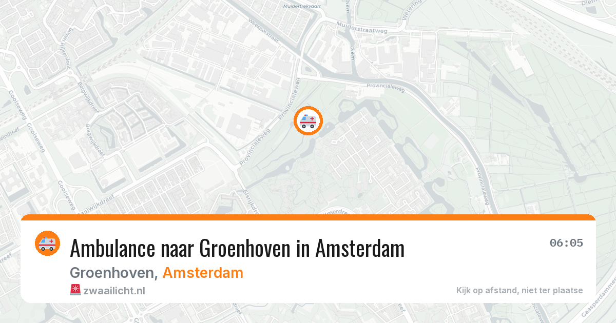 Ambulance naar Groenhoven in Amsterdam — 2 aug 2026