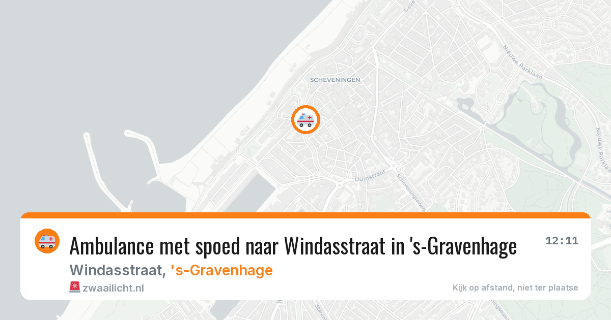 Ambulance met spoed naar Windasstraat in 's-Gravenhage — 16 mei 2026