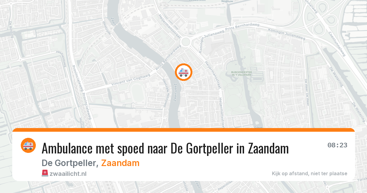 Ambulance met spoed naar De Gortpeller in Zaandam — 21 mrt 2026