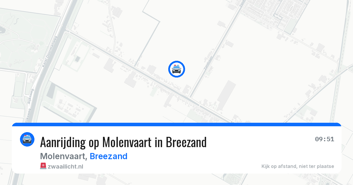 Aanrijding op Molenvaart in Breezand — 21 mrt 2026