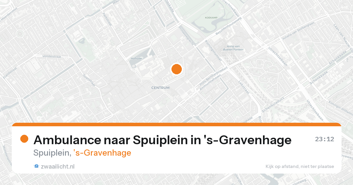 Ambulance naar Spuiplein in 's-Gravenhage — 11 mei 2026