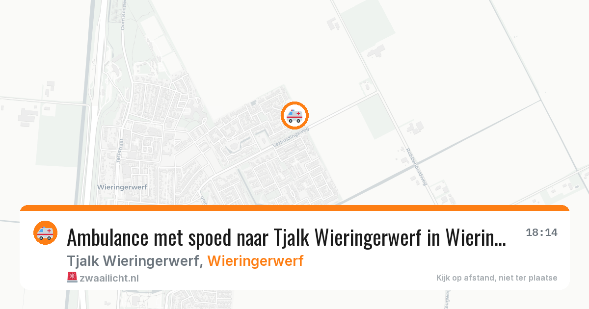 Ambulance met spoed naar Tjalk Wieringerwerf in Wieringerwerf — 21 jun 2026