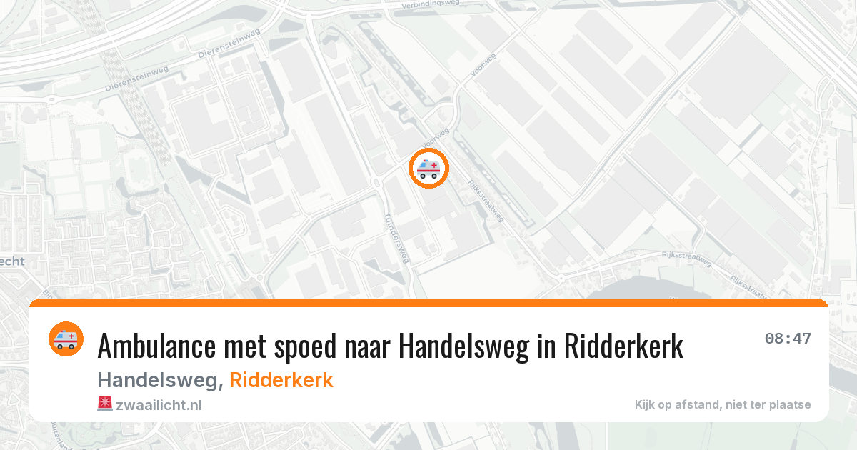 Ambulance met spoed naar Handelsweg in Ridderkerk — 16 jun 2026