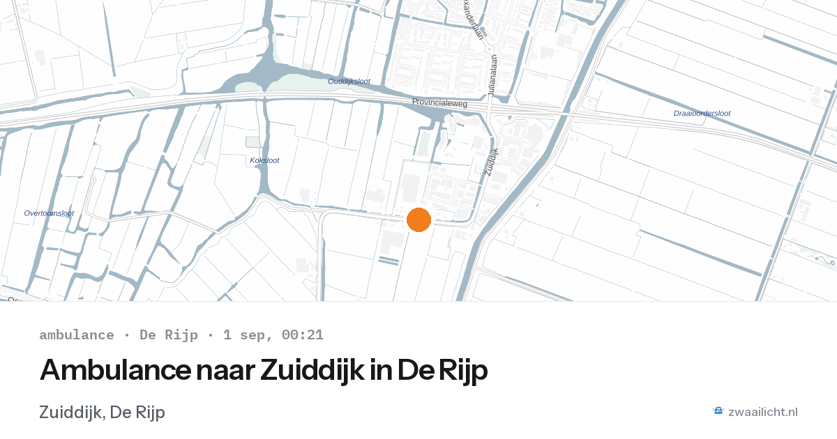 Ambulance naar Zuiddijk in De Rijp — 31 aug 2026