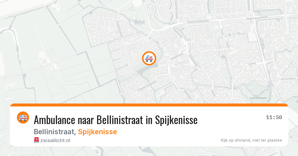 Ambulance naar Bellinistraat in Spijkenisse — 10 mei 2026