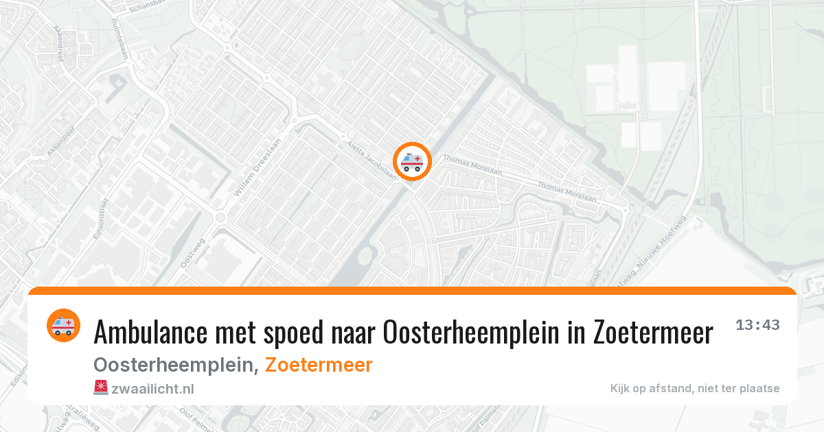 Ambulance met spoed naar Oosterheemplein in Zoetermeer — 11 mei 2026
