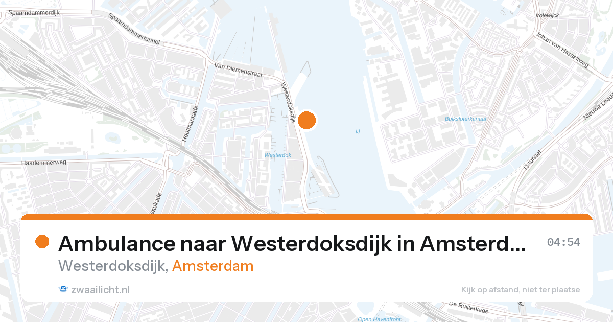 Ambulance naar Westerdoksdijk in Amsterdam — 7 feb 2026