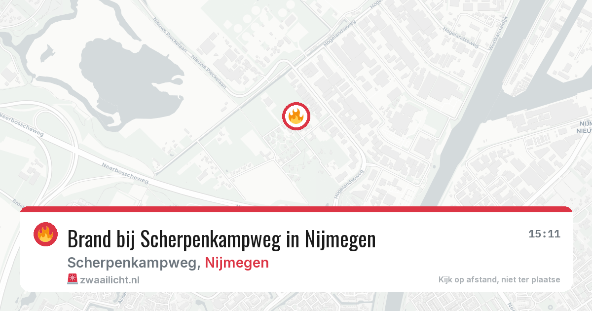 Brand bij Scherpenkampweg in Nijmegen — 28 jun 2026