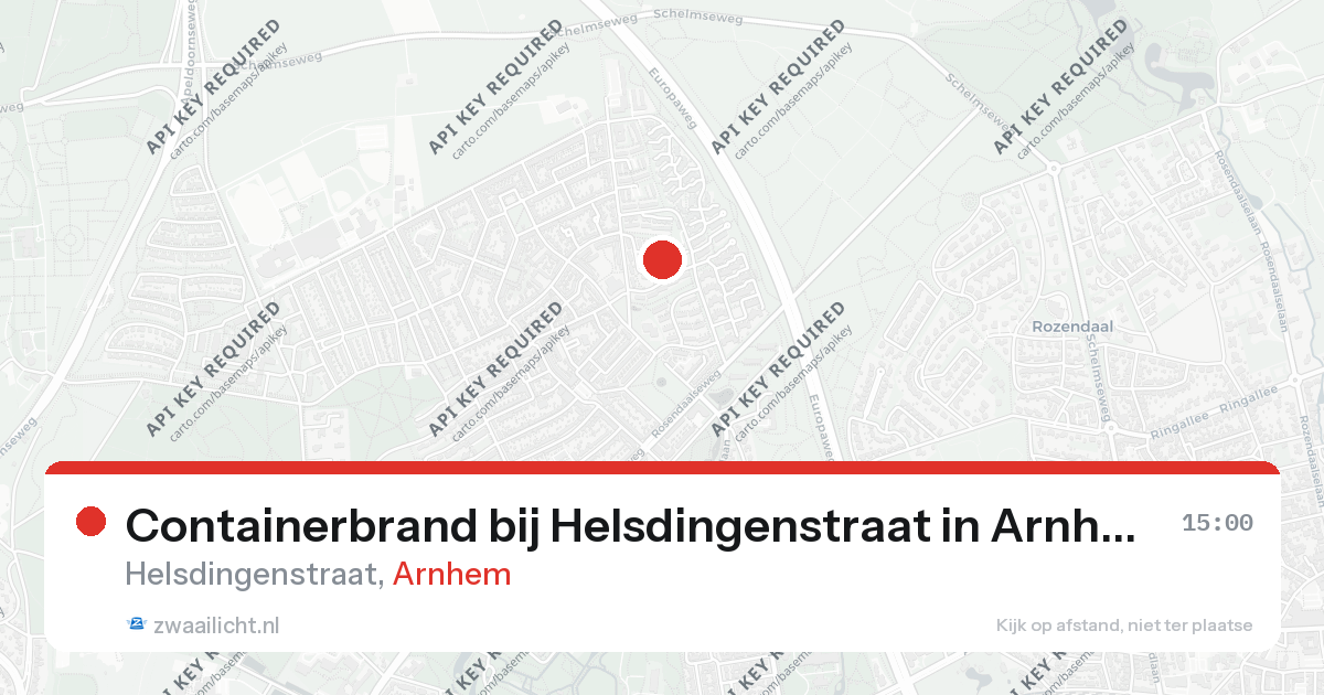 Containerbrand bij Helsdingenstraat in Arnhem — 26 aug 2026