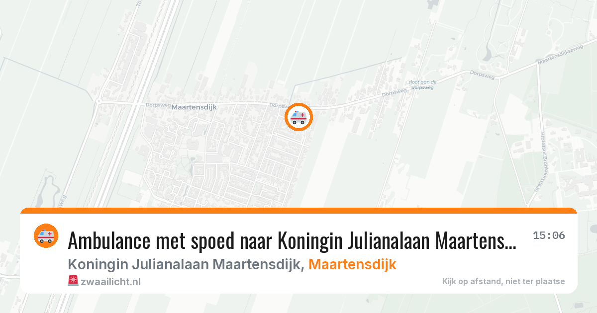 Ambulance met spoed naar Koningin Julianalaan Maartensdijk in Maartensdijk — 5 aug 2026