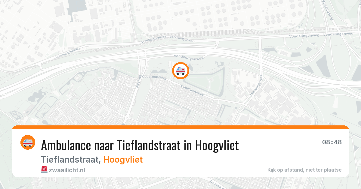 Ambulance naar Tieflandstraat in Hoogvliet — 27 apr 2026