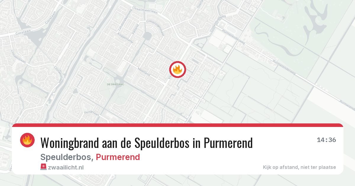 Woningbrand aan de Speulderbos in Purmerend — 28 jun 2026