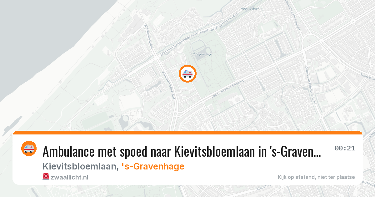 Ambulance met spoed naar Kievitsbloemlaan in 's-Gravenhage — 19 apr 2026