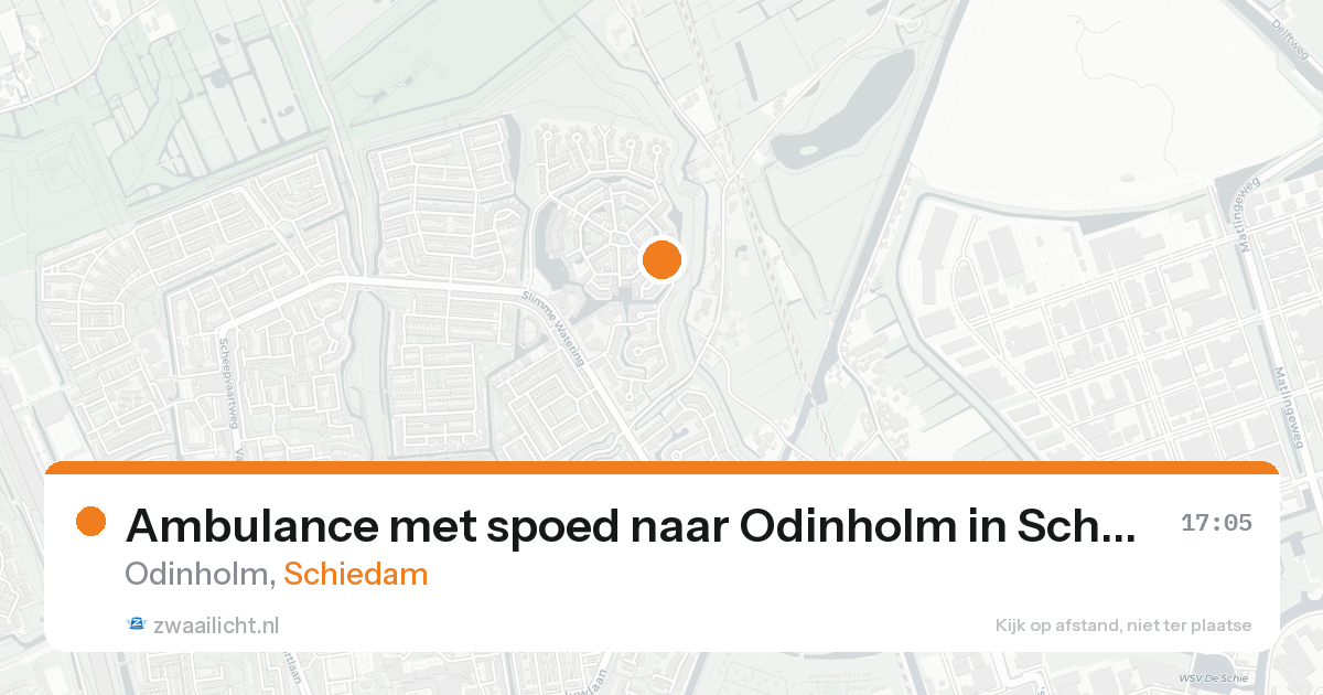 Ambulance met spoed naar Odinholm in Schiedam — 17 aug 2026