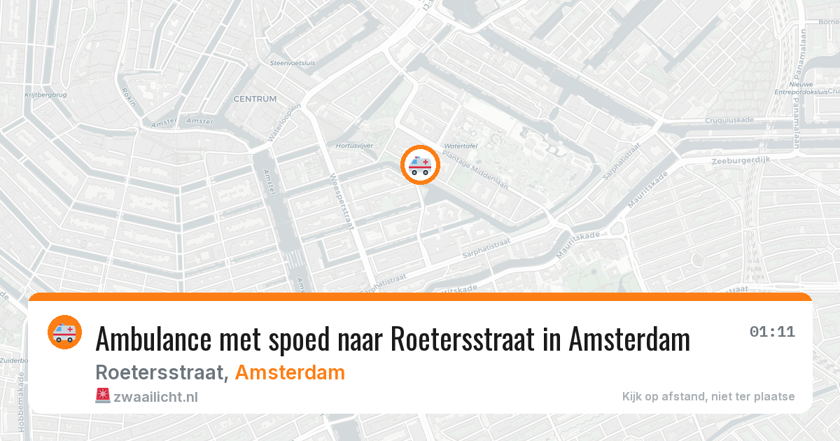Ambulance met spoed naar Roetersstraat in Amsterdam — 9 apr 2026