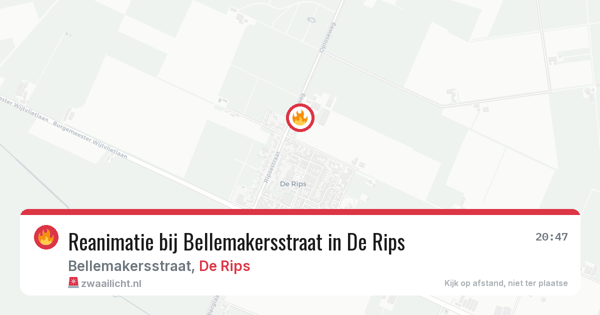Reanimatie bij Bellemakersstraat in De Rips — 5 mei 2026