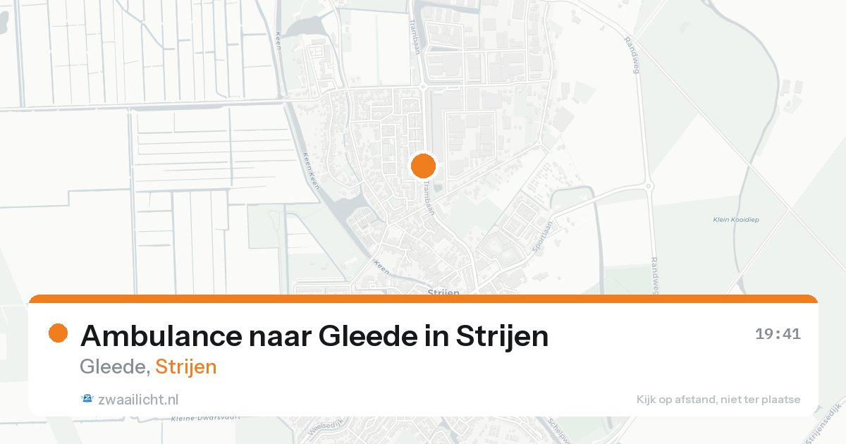 Ambulance naar Gleede in Strijen — 15 aug 2026