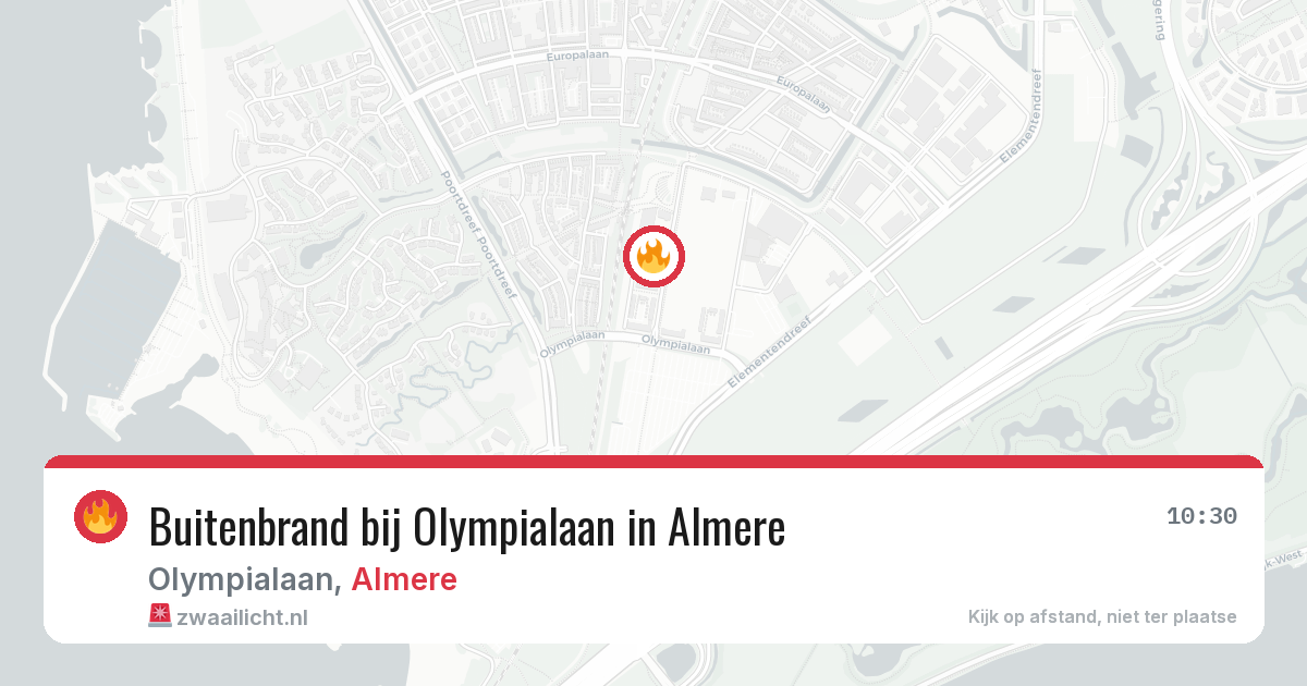 Buitenbrand bij Olympialaan in Almere — 25 mei 2026