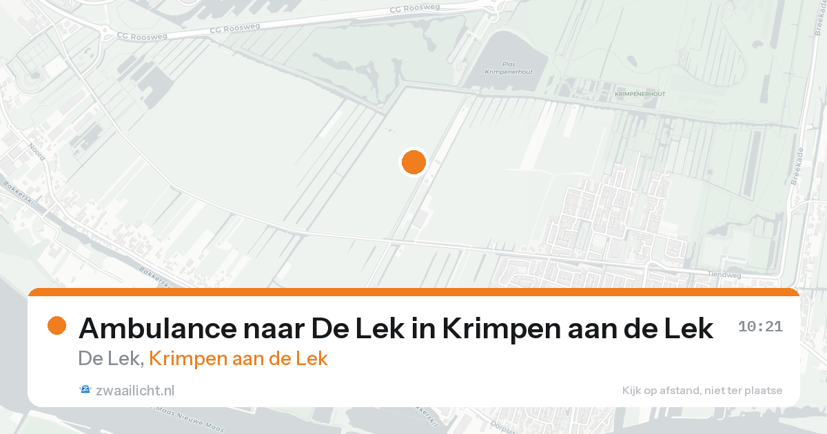 Ambulance naar De Lek in Krimpen aan de Lek — 17 aug 2026