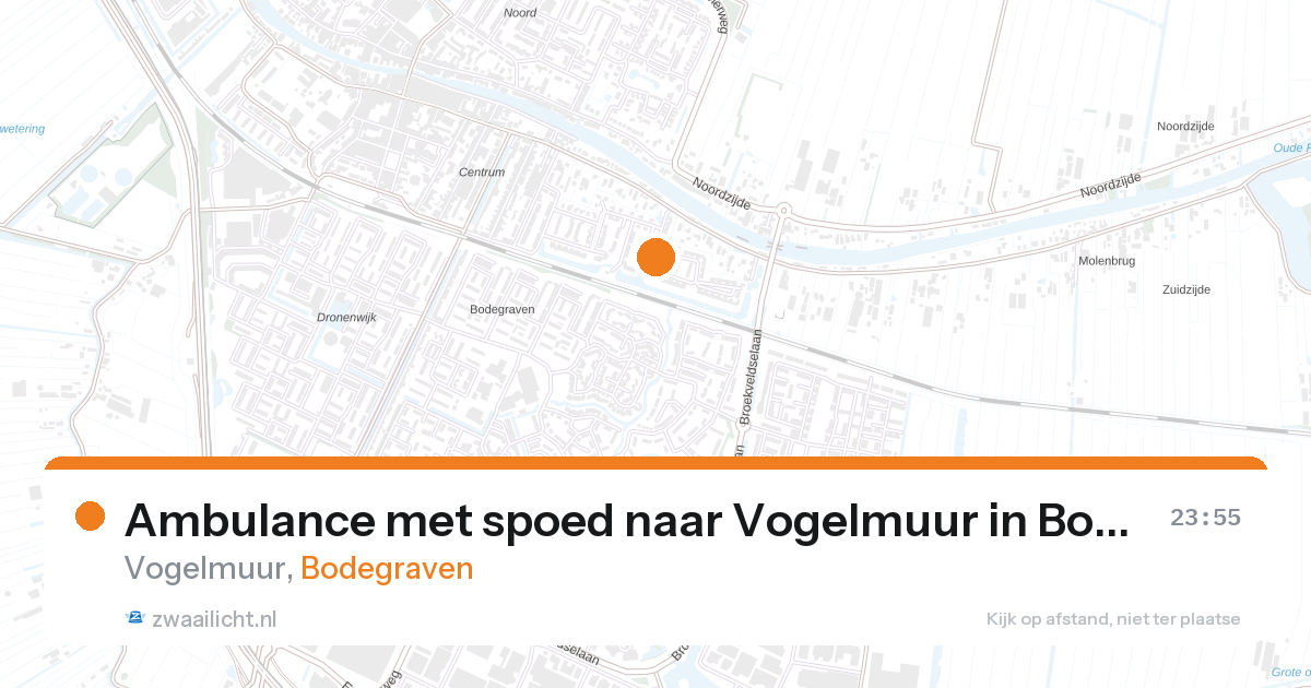 Ambulance met spoed naar Vogelmuur in Bodegraven — 15 feb 2026