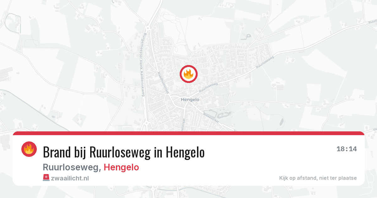 Brand bij Ruurloseweg in Hengelo — 31 mei 2026