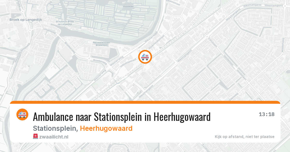 Ambulance naar Stationsplein in Heerhugowaard — 19 mei 2026