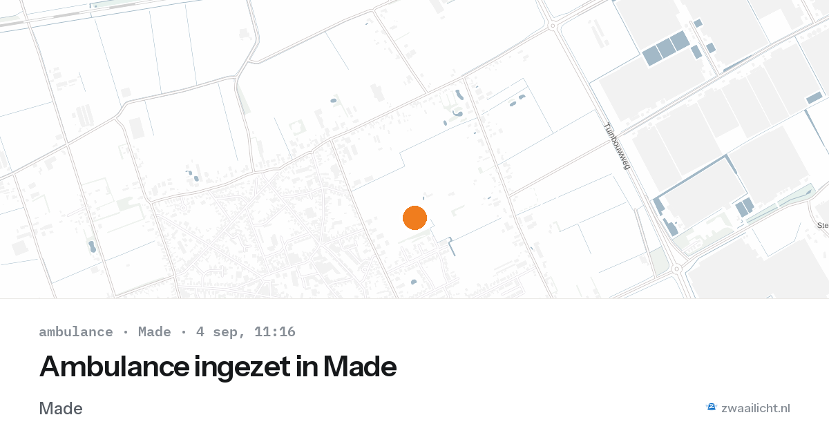 Ambulance ingezet in Made — 4 sep 2026