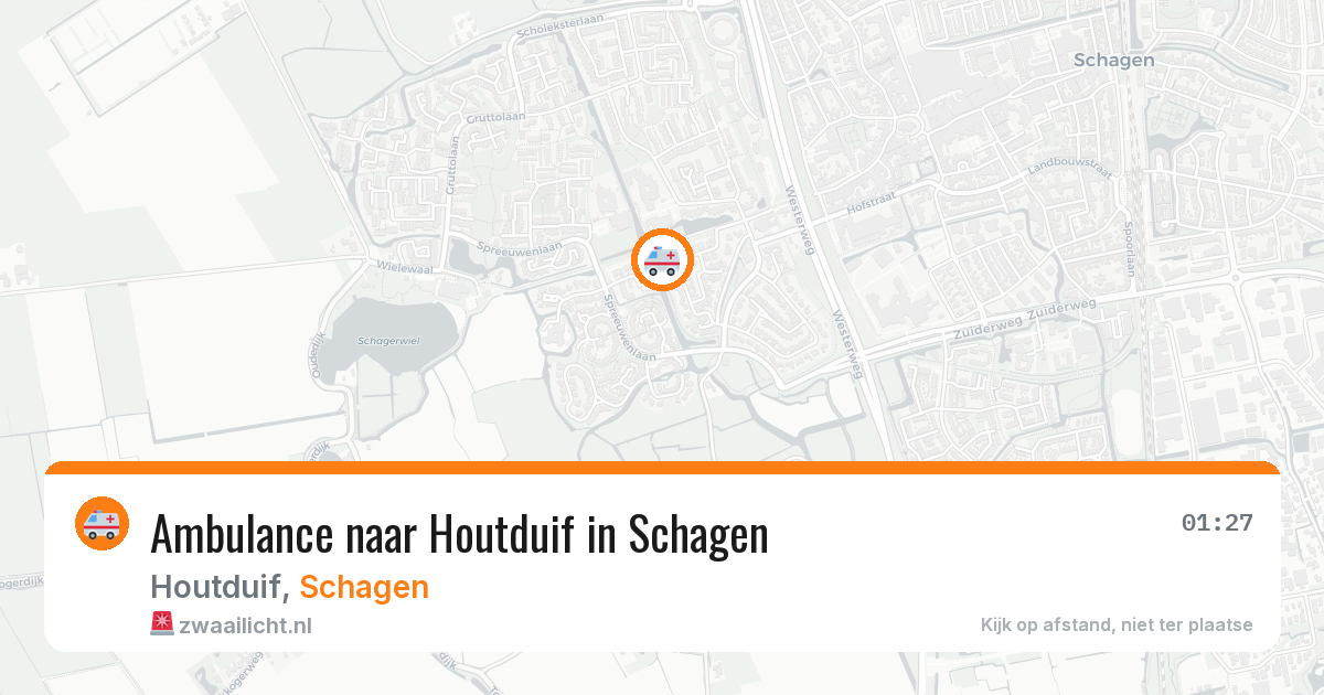 Ambulance naar Houtduif in Schagen — 6 mei 2026