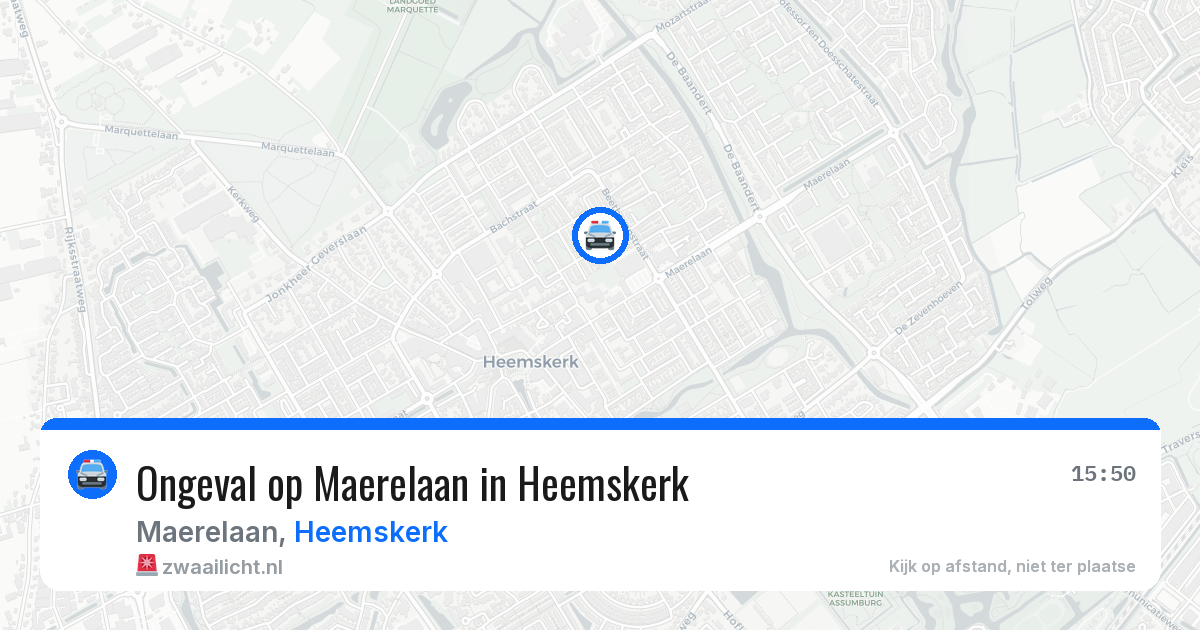 Ongeval op Maerelaan in Heemskerk — 22 jun 2026