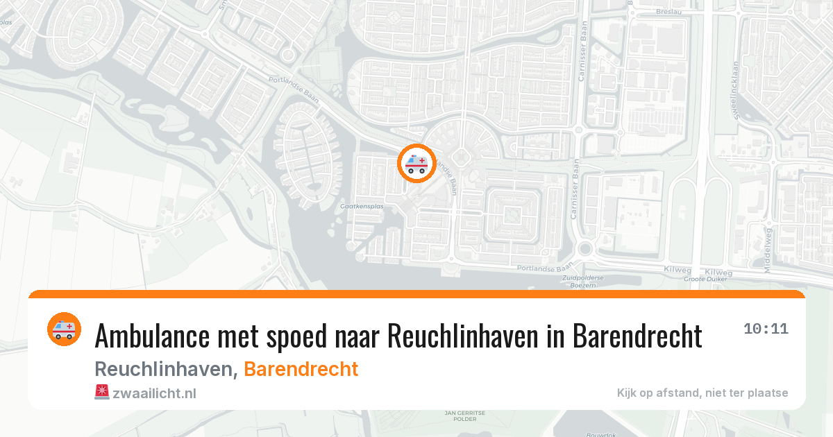 Ambulance met spoed naar Reuchlinhaven in Barendrecht — 29 jan 2026