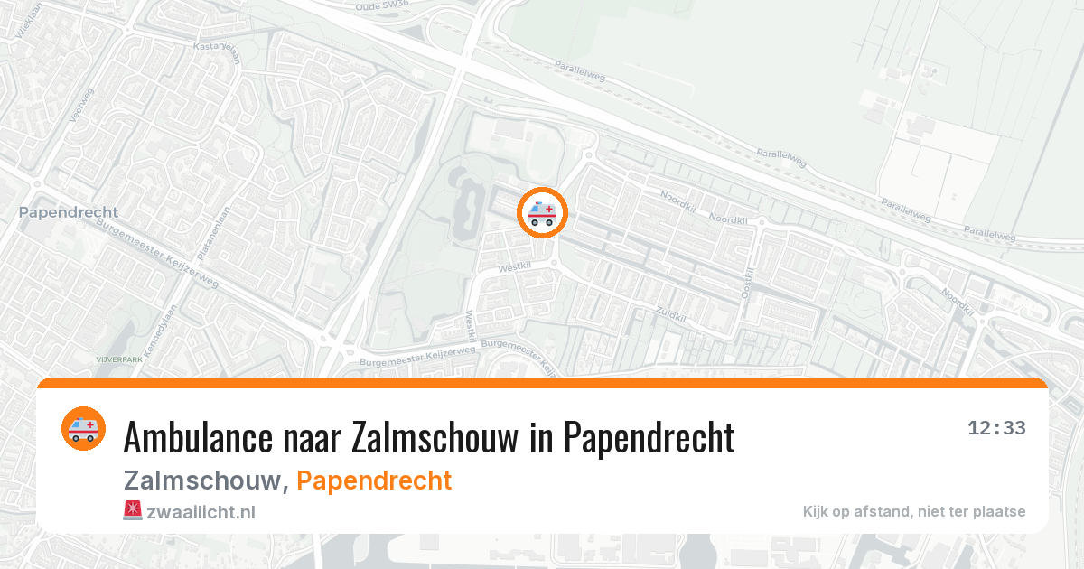 Ambulance naar Zalmschouw in Papendrecht — 24 mei 2026