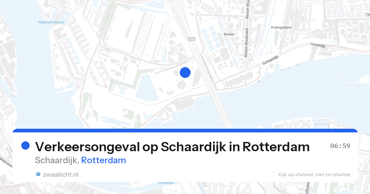 Verkeersongeval op Schaardijk in Rotterdam — 16 jul 2026