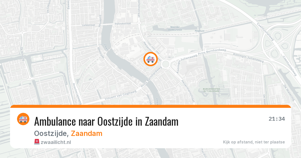 Ambulance naar Oostzijde in Zaandam — 11 aug 2026