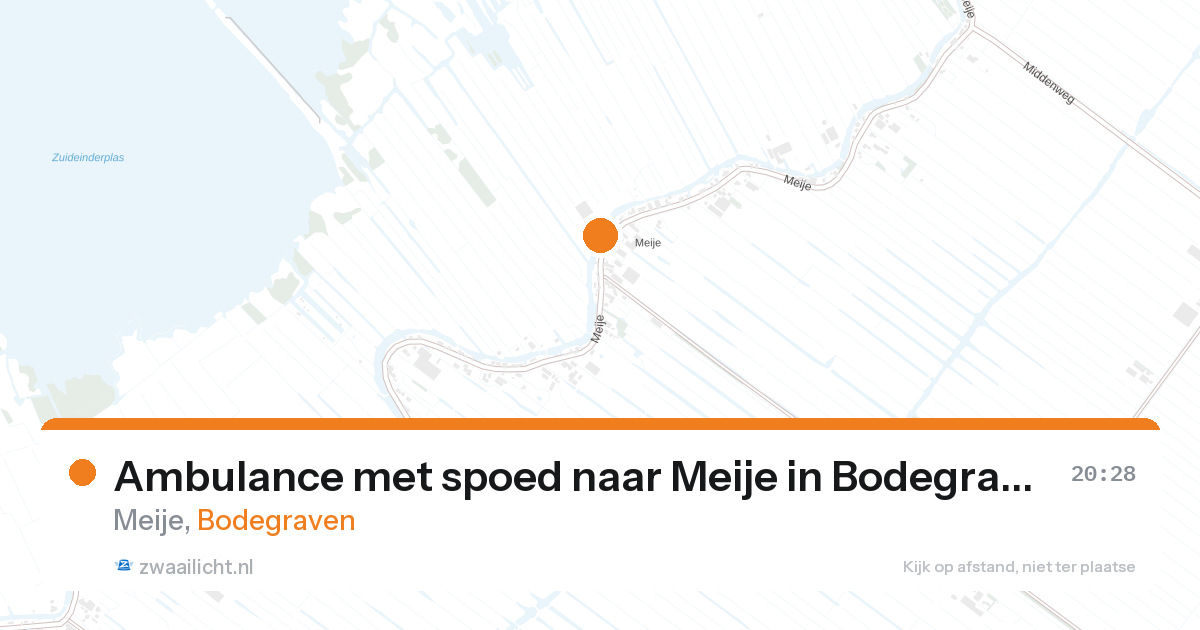 Ambulance met spoed naar Meije in Bodegraven — 13 apr 2026