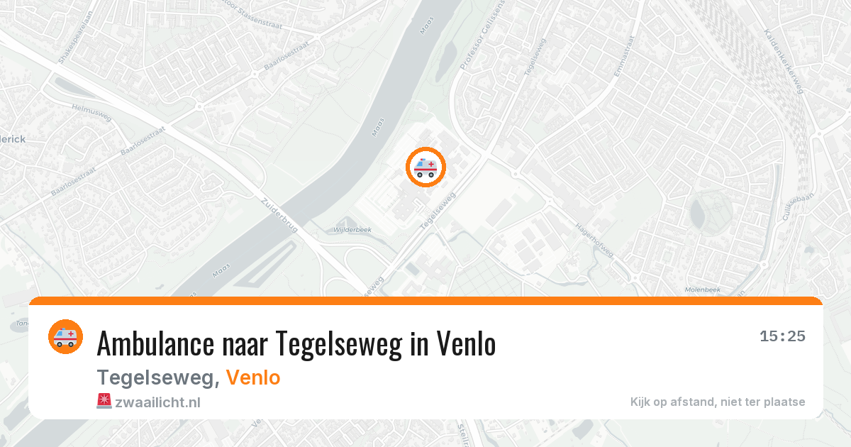 Ambulance naar Tegelseweg in Venlo — 2 aug 2026