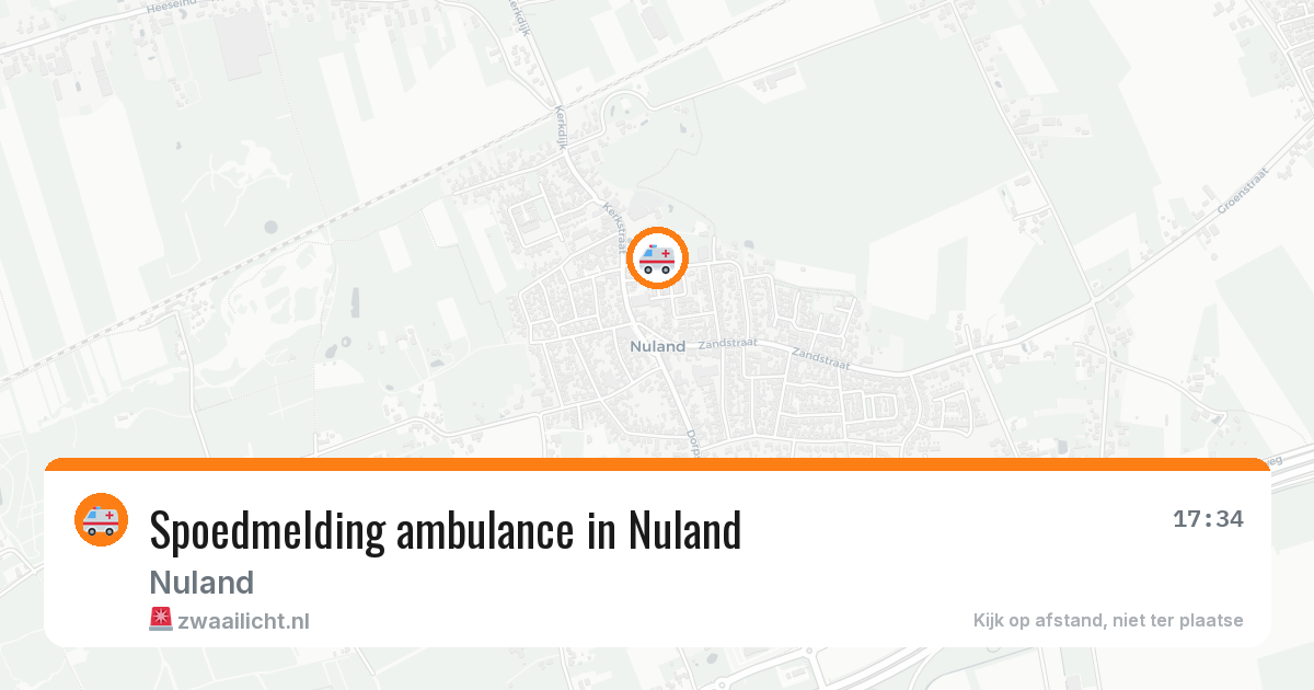 Spoedmelding ambulance in Nuland — 4 jul 2026