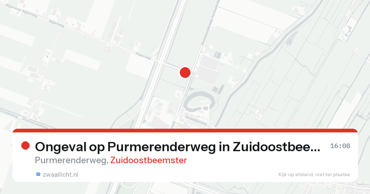 Ongeval op Purmerenderweg in Zuidoostbeemster — 25 aug 2026