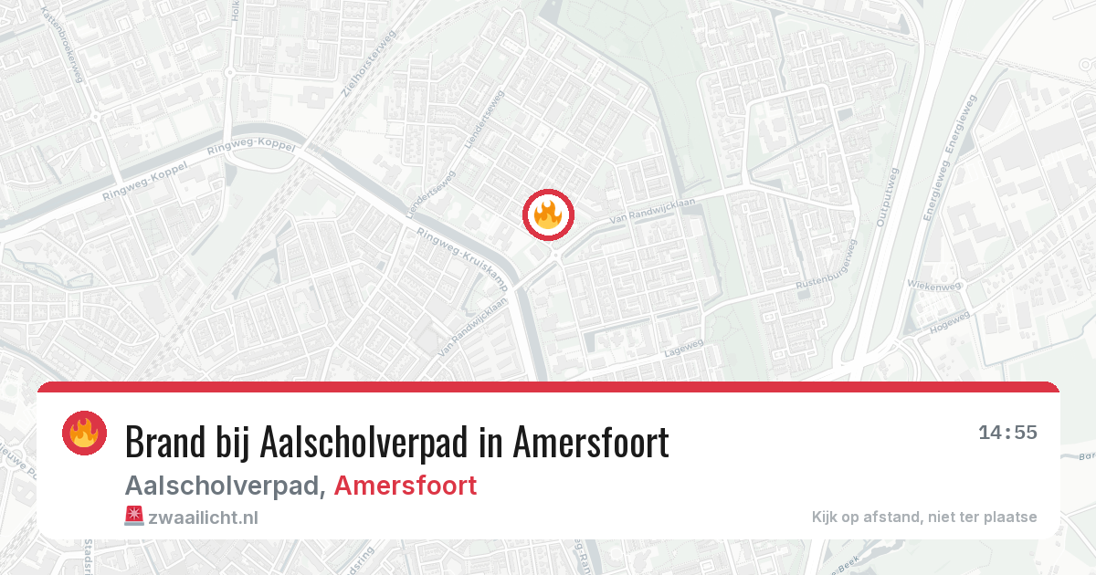 Brand bij Aalscholverpad in Amersfoort — 8 aug 2026