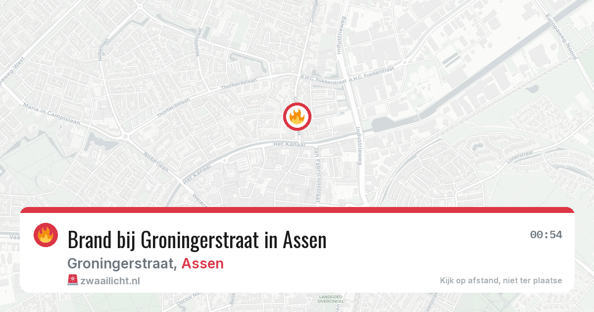 Brand bij Groningerstraat in Assen — 2 aug 2026