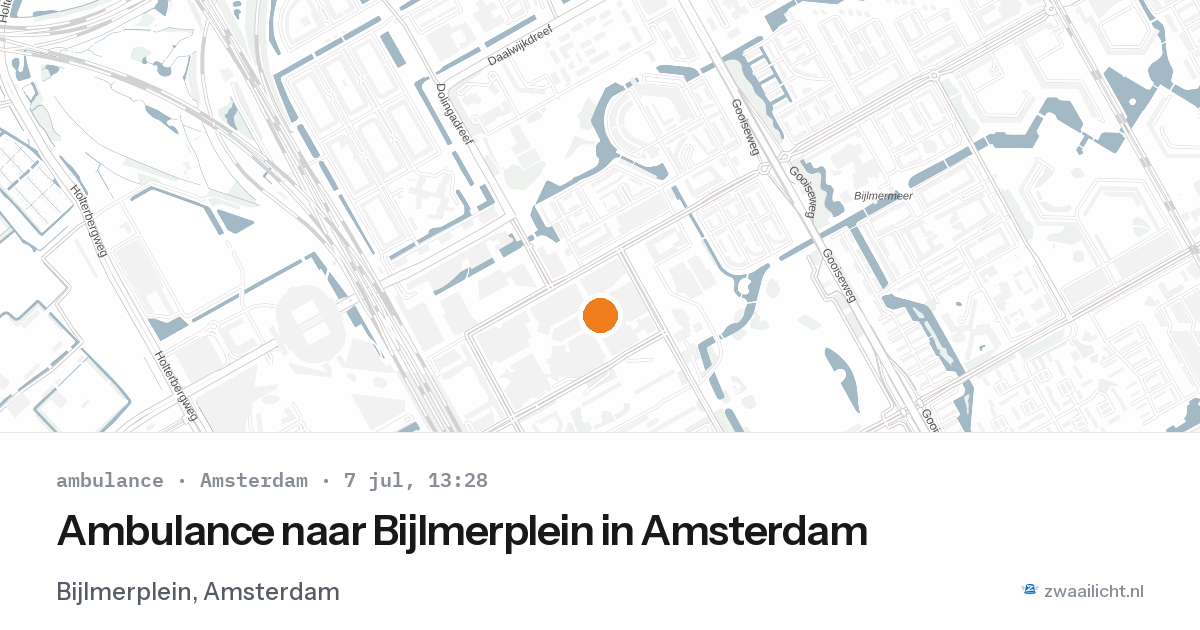 Ambulance naar Bijlmerplein in Amsterdam — 7 jul 2026