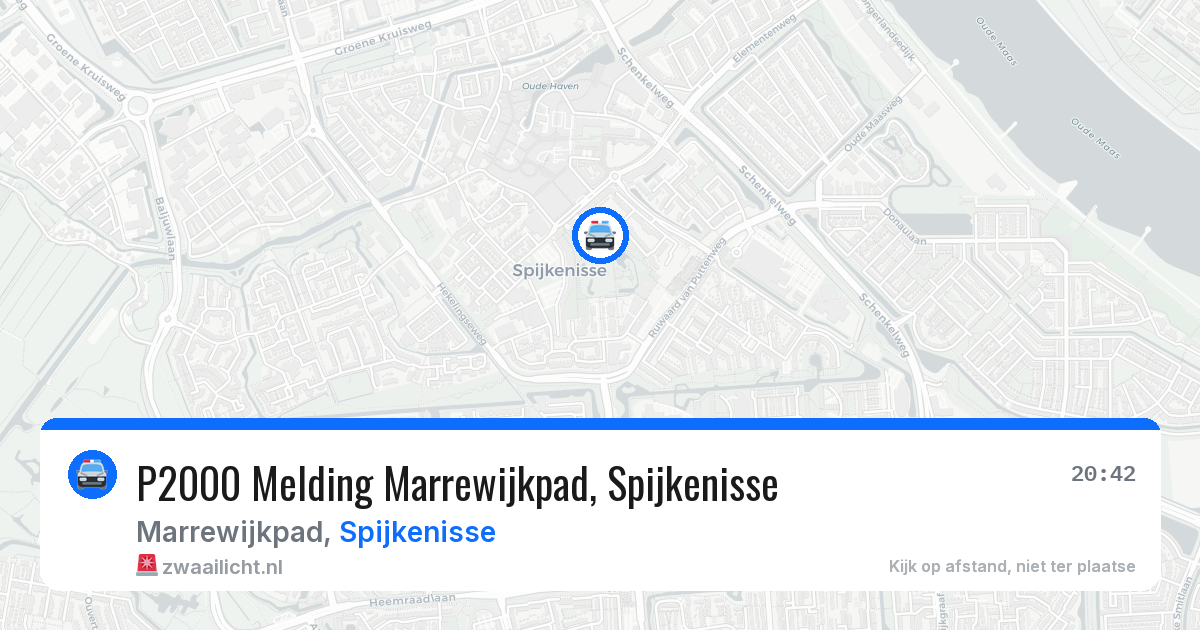 P2000 Melding Marrewijkpad, Spijkenisse — 24 mei 2026