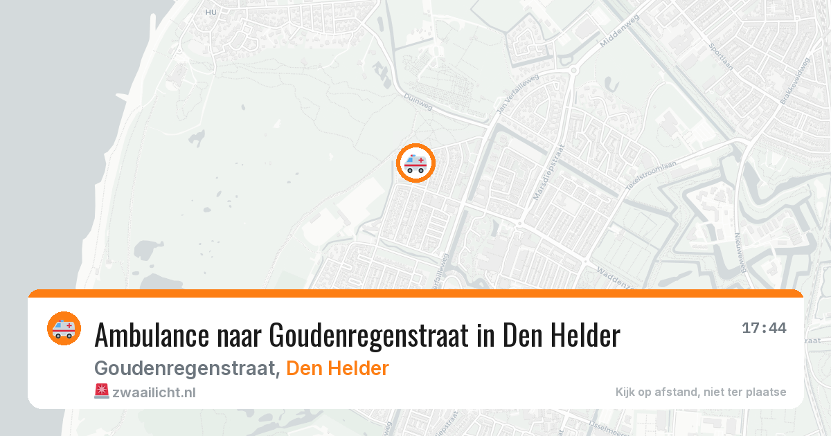 Ambulance naar Goudenregenstraat in Den Helder — 27 mrt 2026