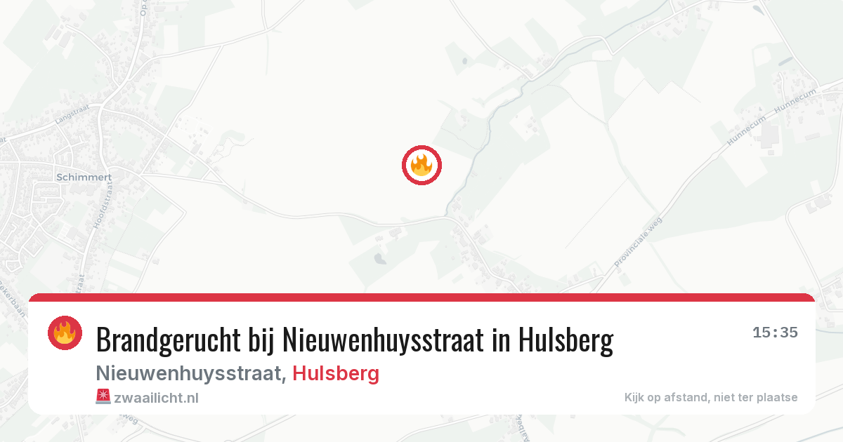 Brandgerucht bij Nieuwenhuysstraat in Hulsberg — 25 jul 2026