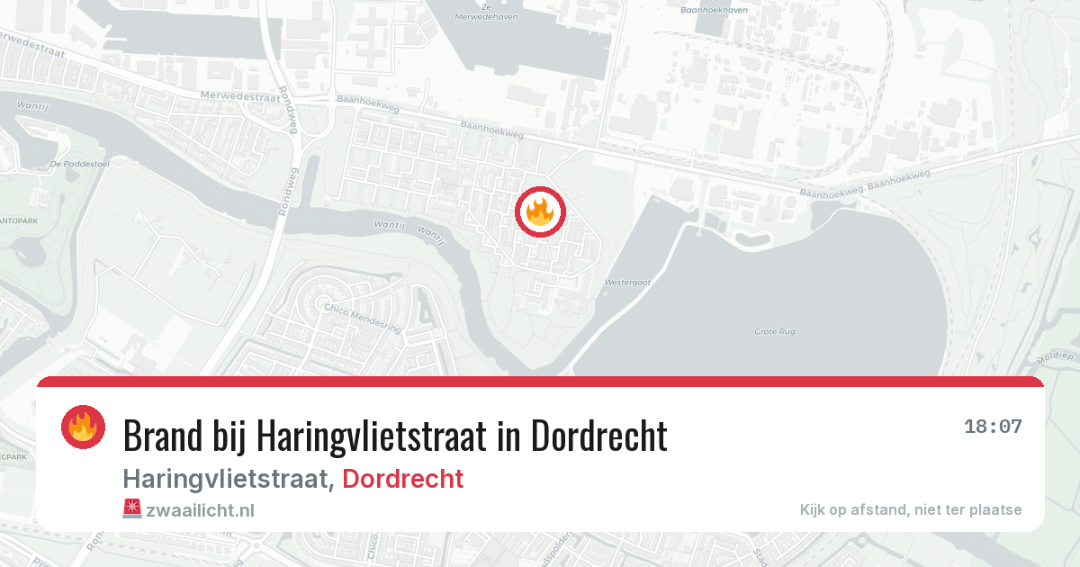 Brand bij Haringvlietstraat in Dordrecht — 15 jul 2026